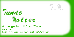 tunde molter business card